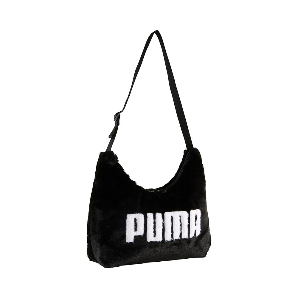Shop Black Womens Up Faux Fur Slouchy Hobo Bag – Shoebacca