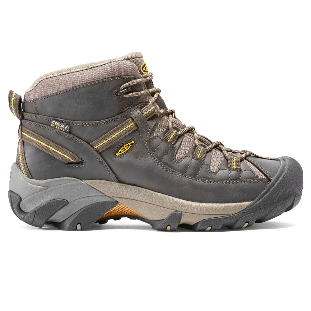 Shop Grey Mens Keen Targhee II Mid Waterproof Hiking Boots – Shoebacca