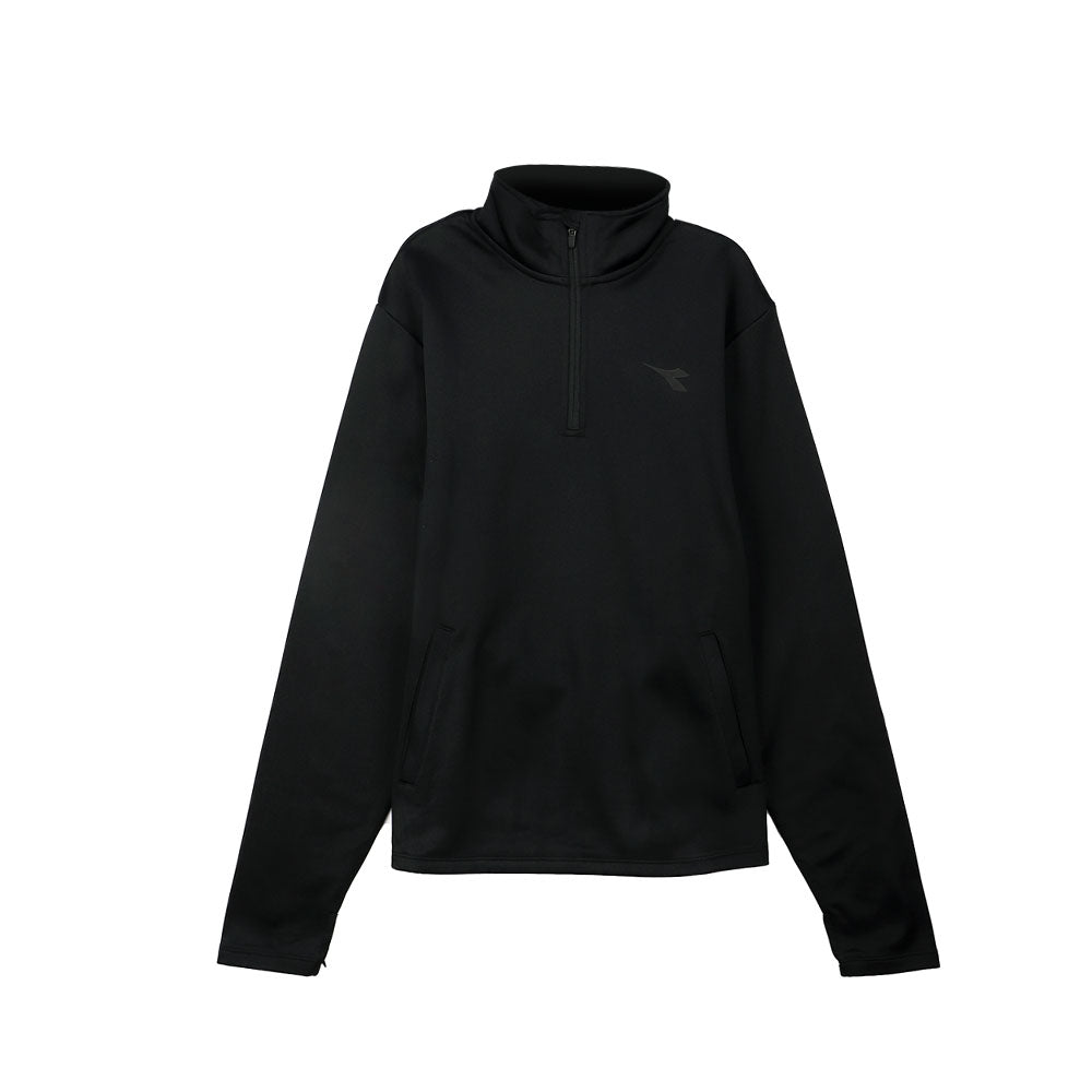 Shop Black Boys J. Warm Up Mock Neck Long Sleeve Quarter Zip