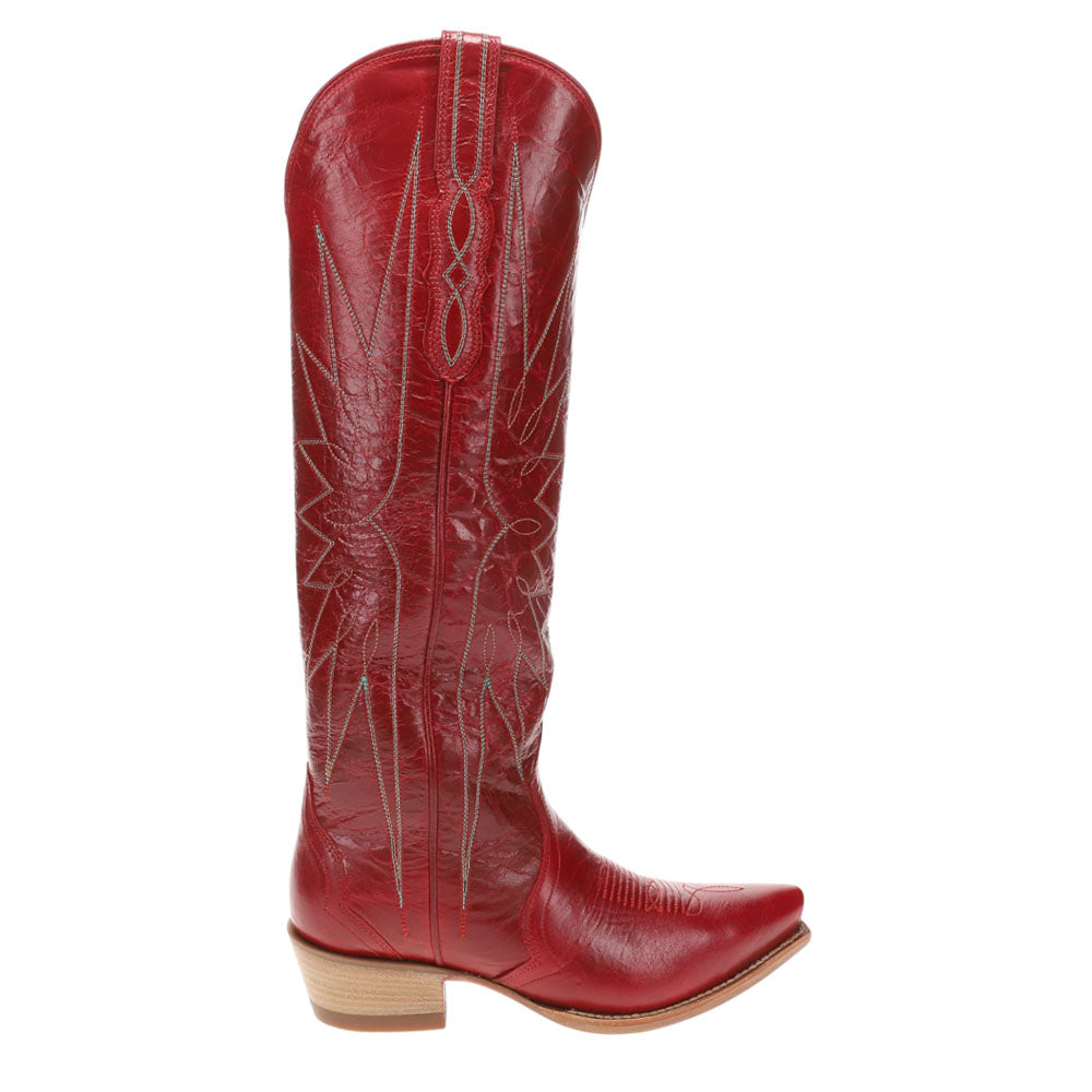 Shop Red Womens The Loretta Embroidered Snip Toe Cowboy Boots