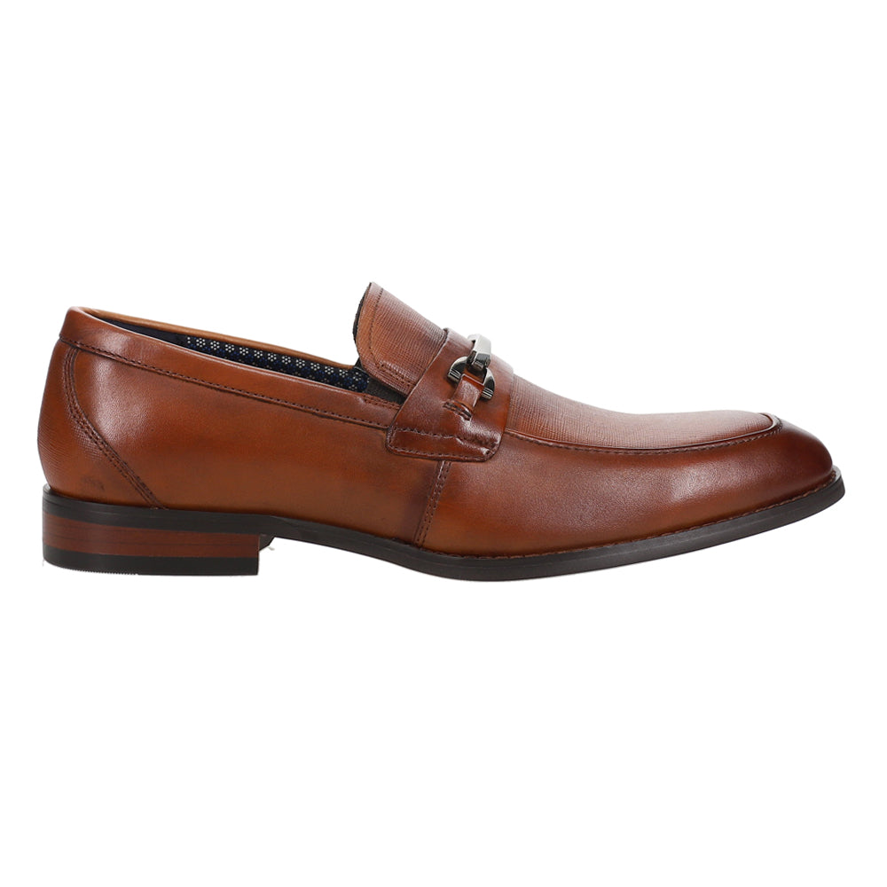 Shop Brown Mens Stacy Adams Kaylor Bit Loafer Moc Toe Dress Shoes