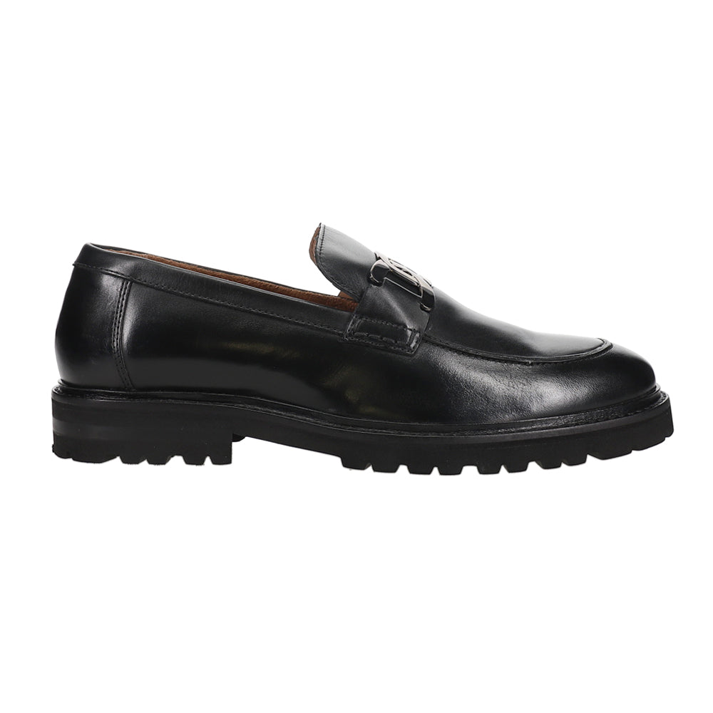 Stacy Adams Men's Hale Moc Toe Bit Slip On Loafer - Black - Loafers Stacy Adams Men's Hale Moc Toe Bit Slip On Loafer - Black - Loafers