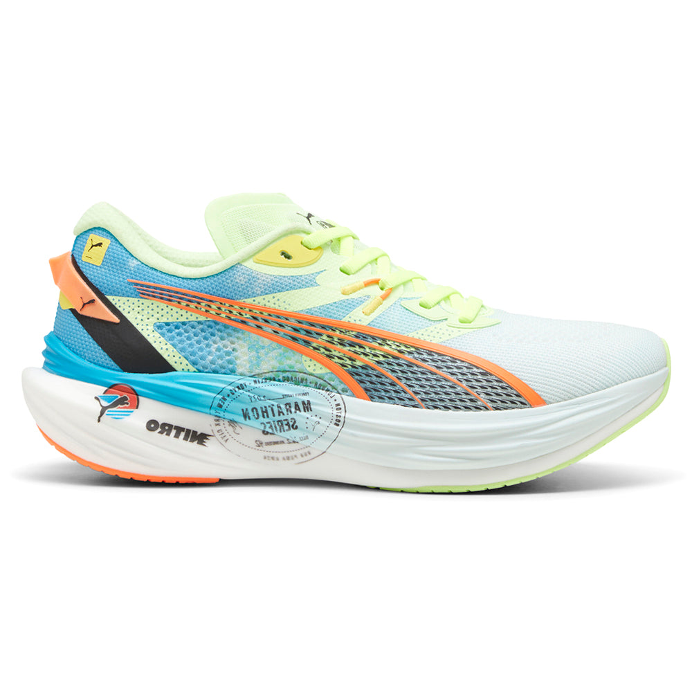 Shop Multi Mens Puma Deviate Nitro 3 Marathon Series Running Shoes