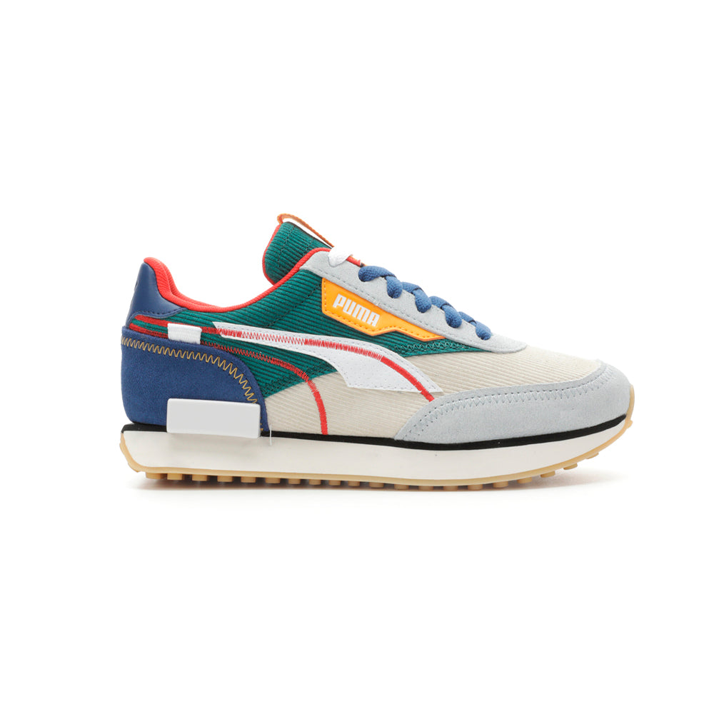 Shop White Boys Puma Future Rider Nh Blue Lace Up Sneakers (Big