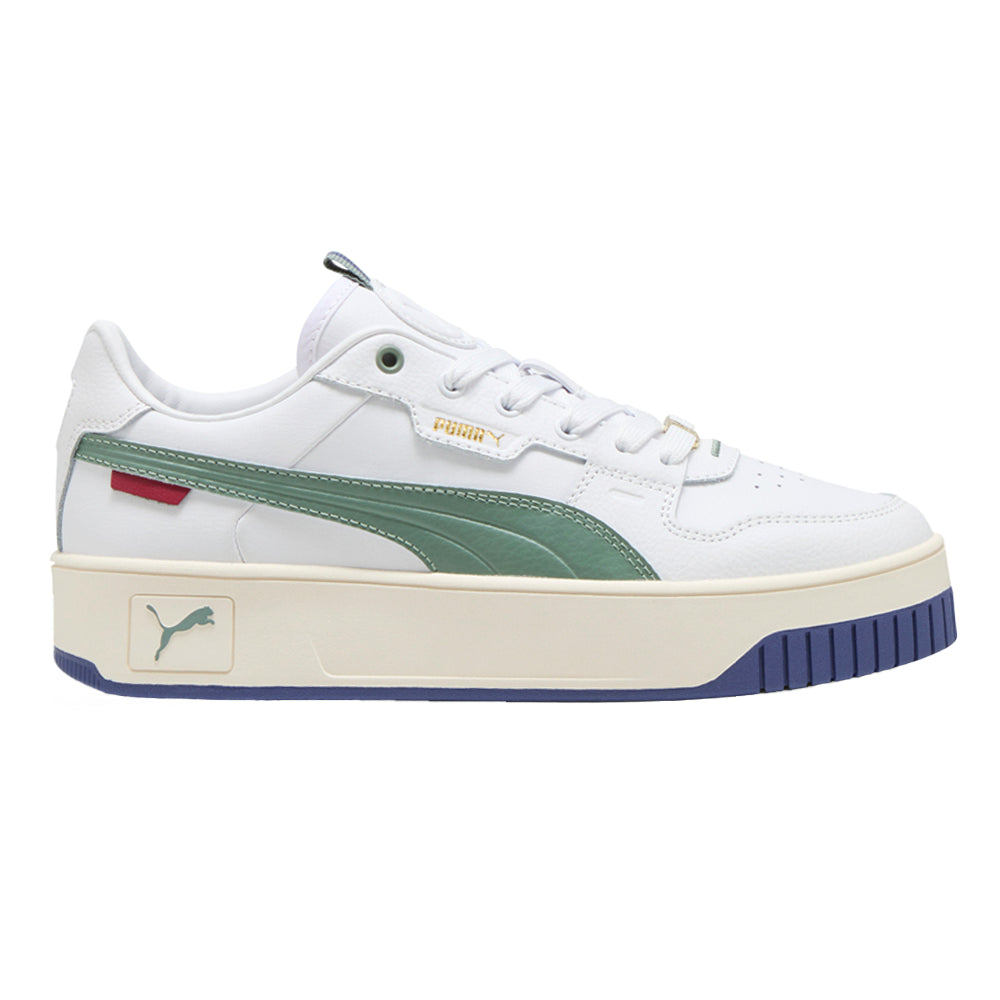 Shop White Womens Carina Street Lux Lace Up Sneakers – Shoebacca