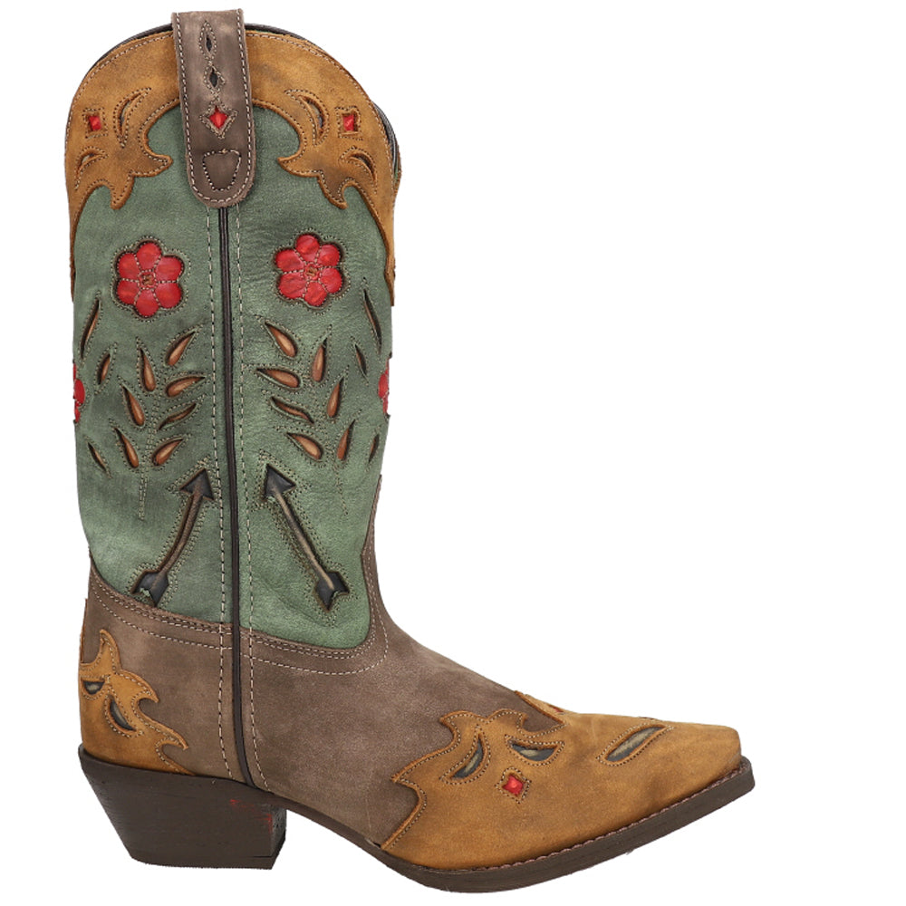 Shop Brown Womens Laredo Miss Kate Floral Tooled Inlay Snip Toe