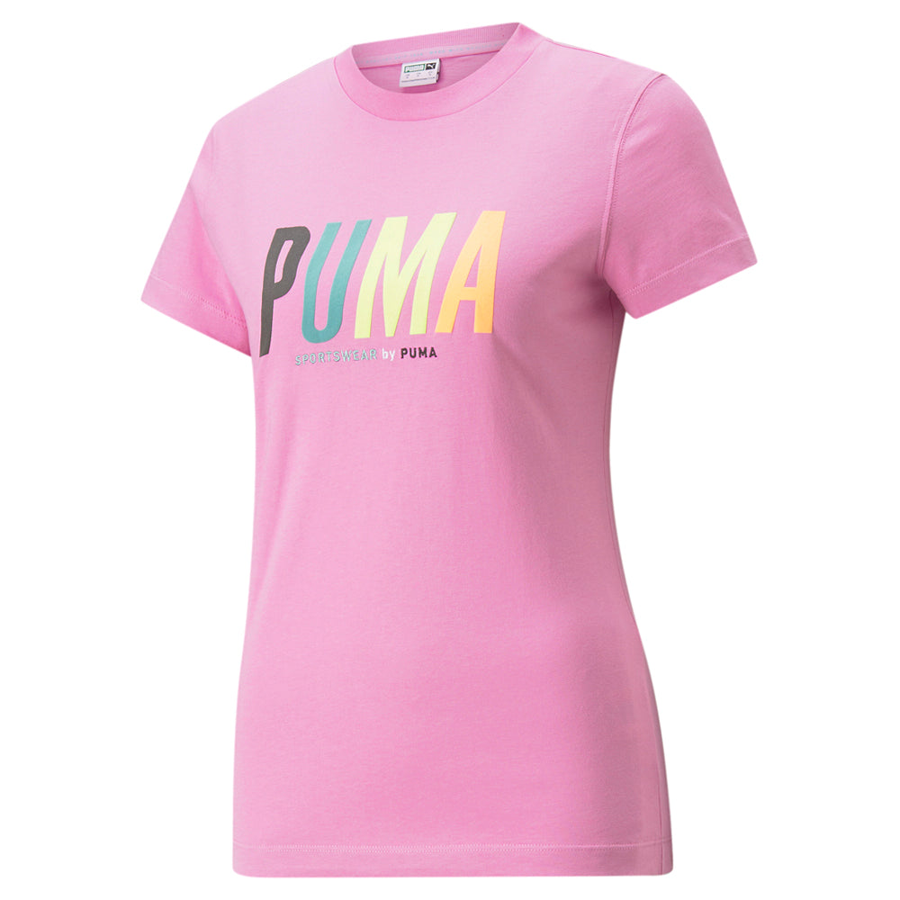 Shop Pink Womens Puma Swxp Graphic Short Sleeve Crew Neck T-Shirt –  Shoebacca