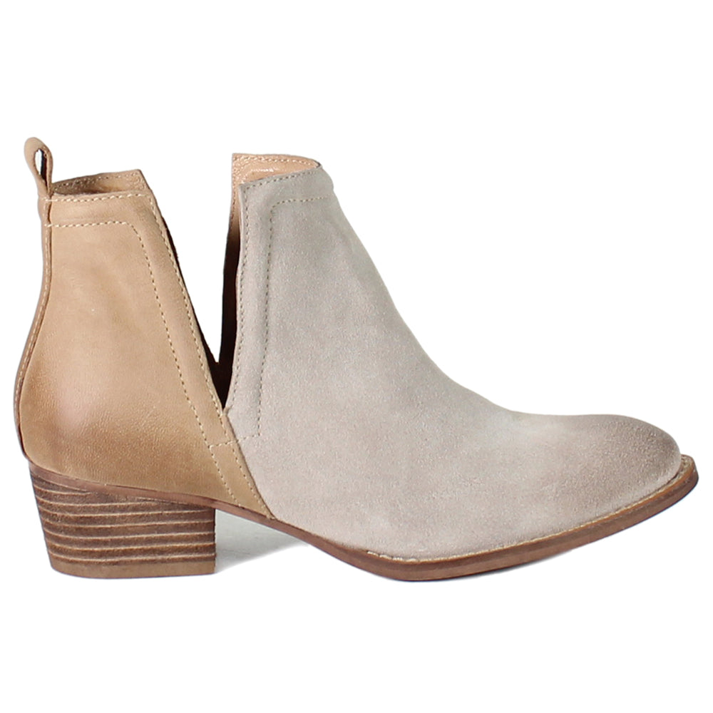 Shop Beige Womens Diba True Stop By Round Toe Pull On Booties