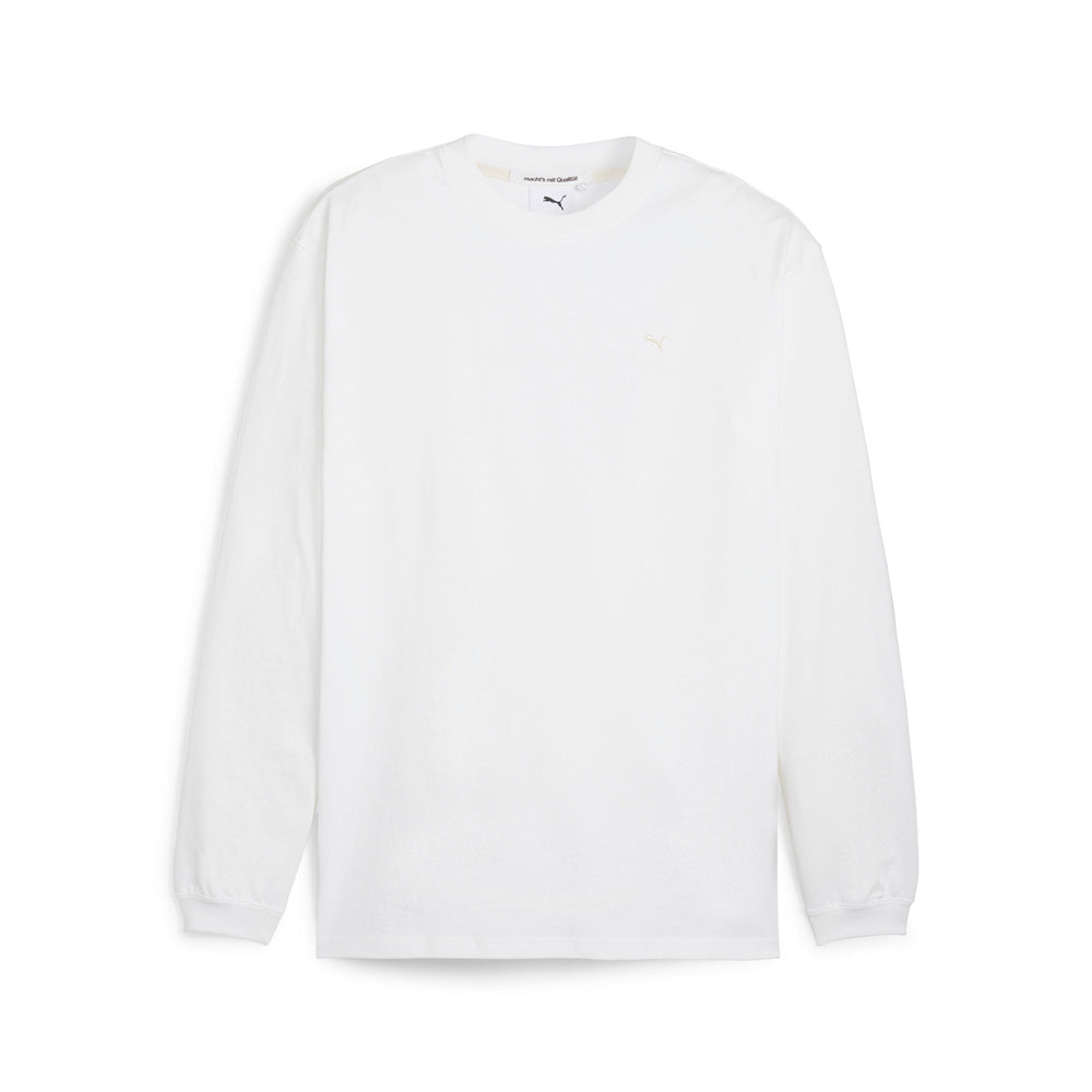 Shop White Mens MMQ Crew Neck Long Sleeve T-Shirt – Shoebacca