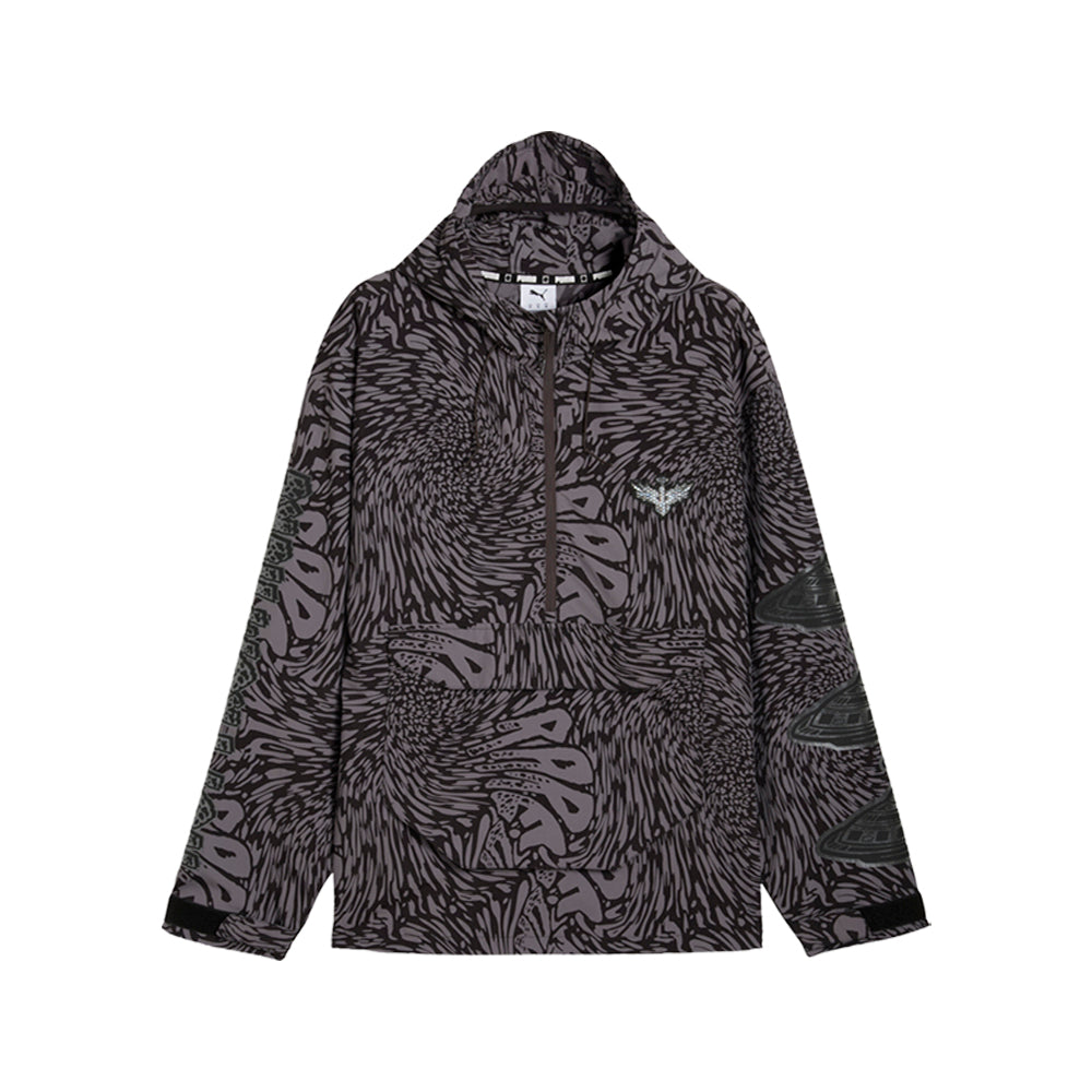 Shop Black, Grey Mens Lamelo X Melo World Packable Windbreaker