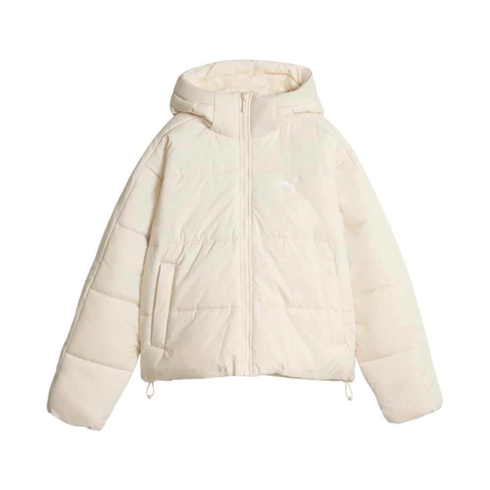 Shop White Womens Essentials Relaxed Hooded Padded Jacket – Shoebacca