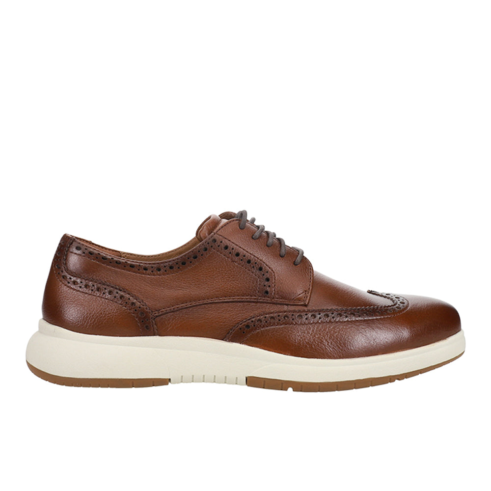 Florsheim Shoes: Men's FS2623 Cognac Steel Toe Flair Wingtip Work Oxford Shoe
