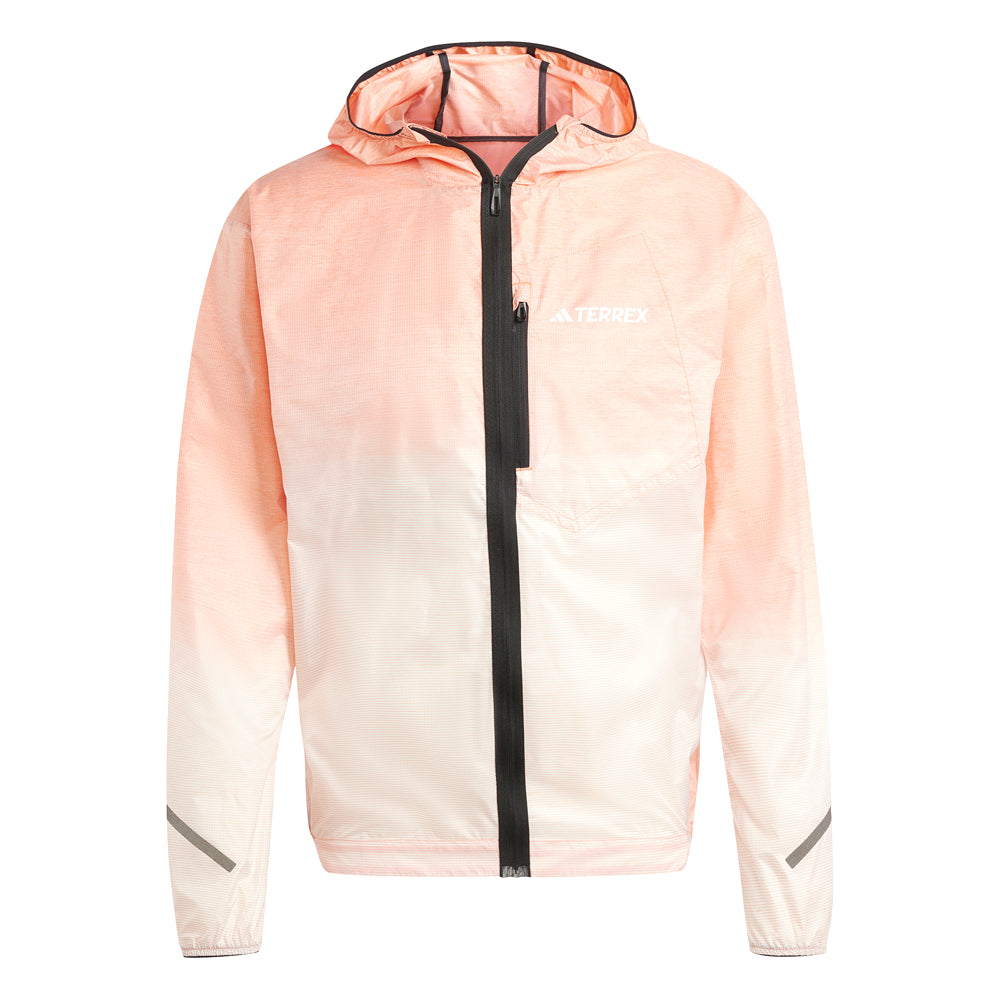 Shop Pink Mens Terrex Xperior Light Windweave Full Zip Jacket