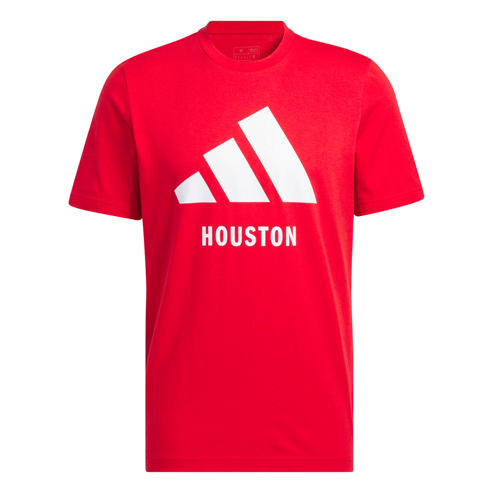 Shop Red Mens Houston Logo Crew Neck Short Sleeve T-Shirt – Shoebacca
