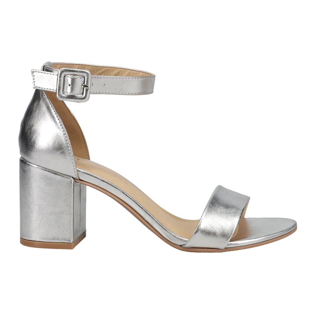 Shop Silver Womens CL by Laundry Jody Metallic Block Heel Ankle