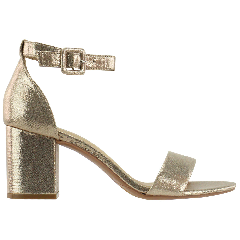 Shop Gold Womens CL by Laundry Jody Metallic Block Heel Ankle