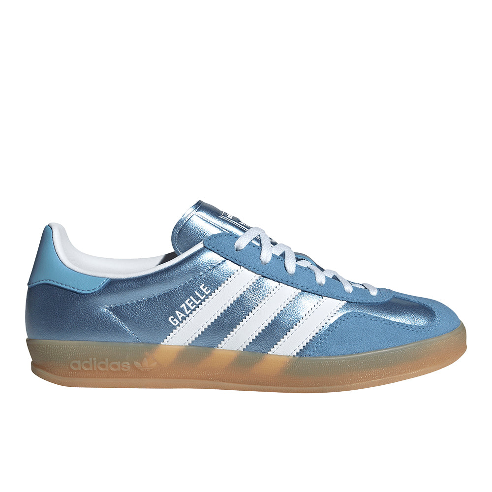 Shop Blue Womens Gazelle Indoor Lace Up Sneakers – Shoebacca