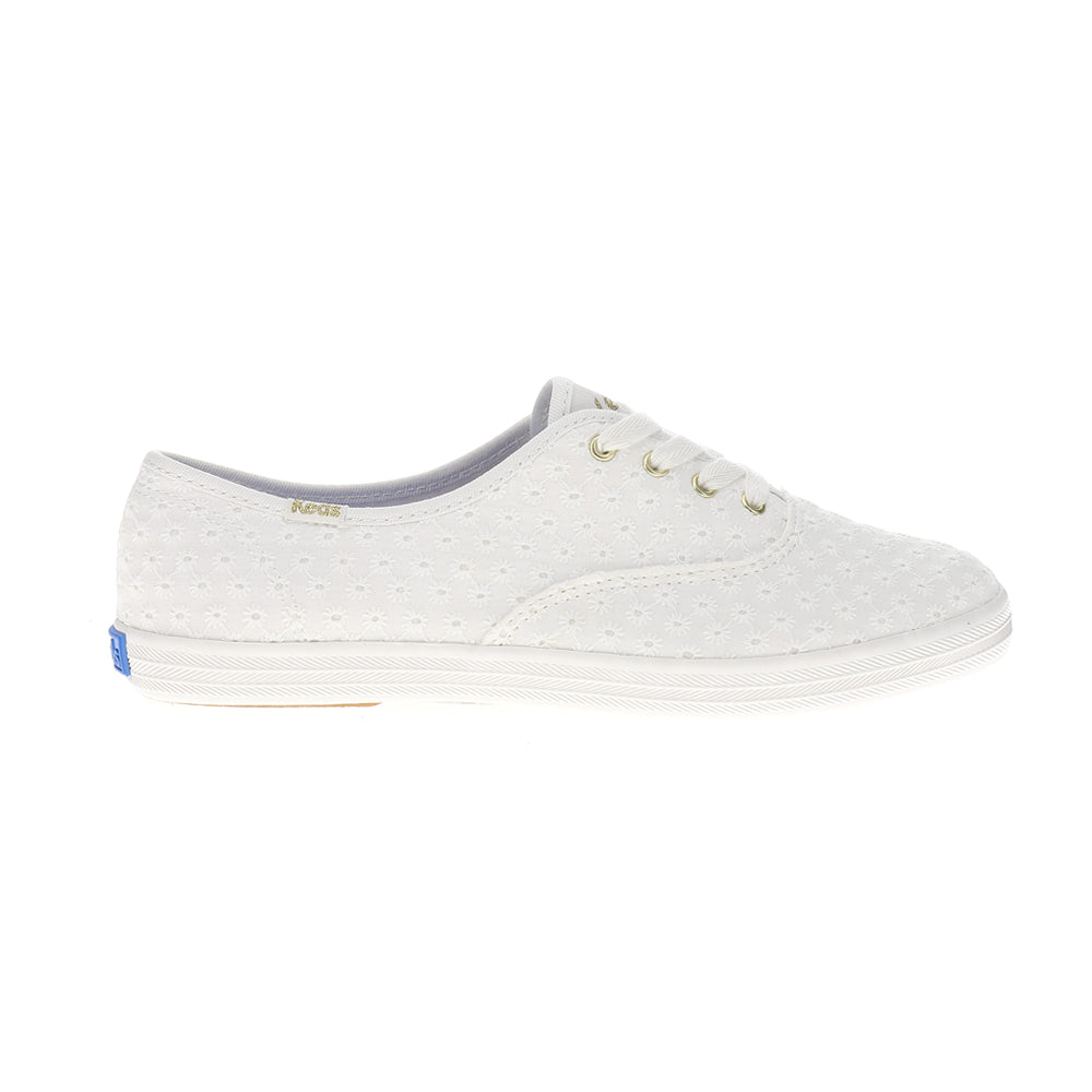 Shop White Womens Champion Mini Daisy Eyelet Lace Up Sneakers