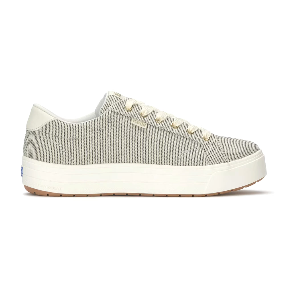 Shop Grey, White Womens Park Seed Stripe Lace Up Sneakers – Shoebacca