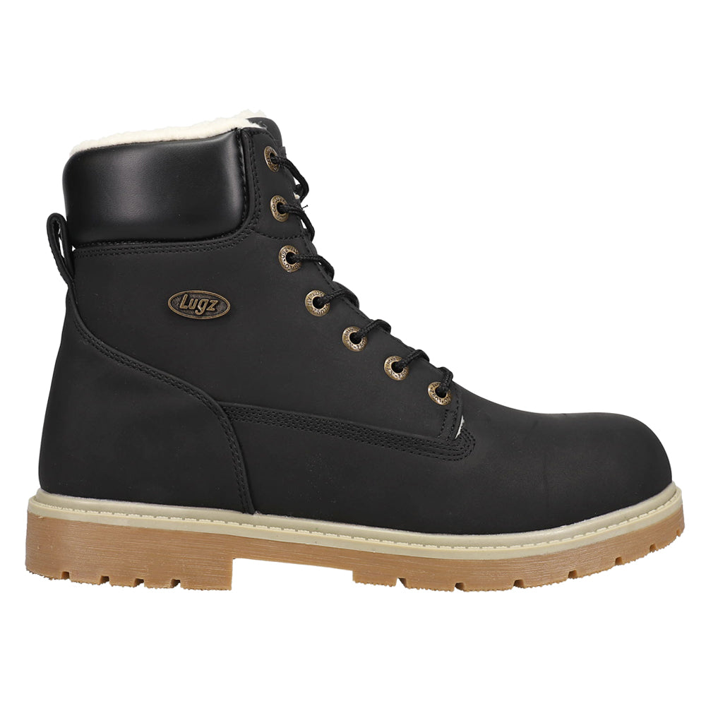 Lugz Mens Brace Hi Fleece Round Toe Lace Up Boots Black 9.5 Casual Lugz Mens Brace Hi Fleece Round Toe Lace Up Boots Black 9.5 Casual