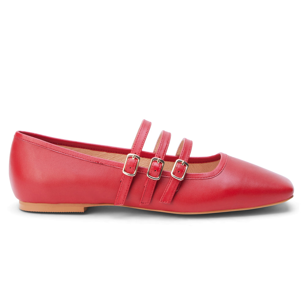 red flat dress shoes Red flat shoes TAMARA