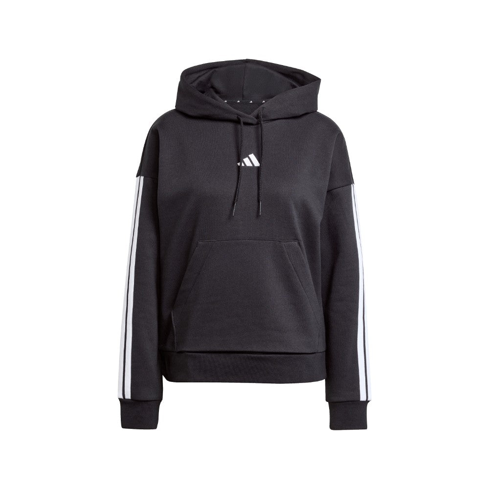 Shop Black Womens Essentials 3-Stripes Fleece Hoodie – Shoebacca