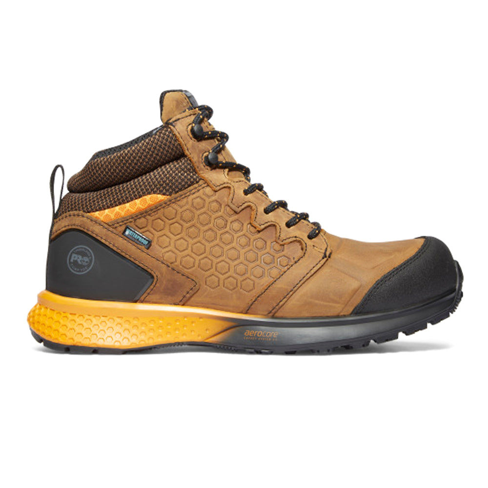 Shop Brown Mens Timberland Pro Reaxion Inch Waterproof Composite