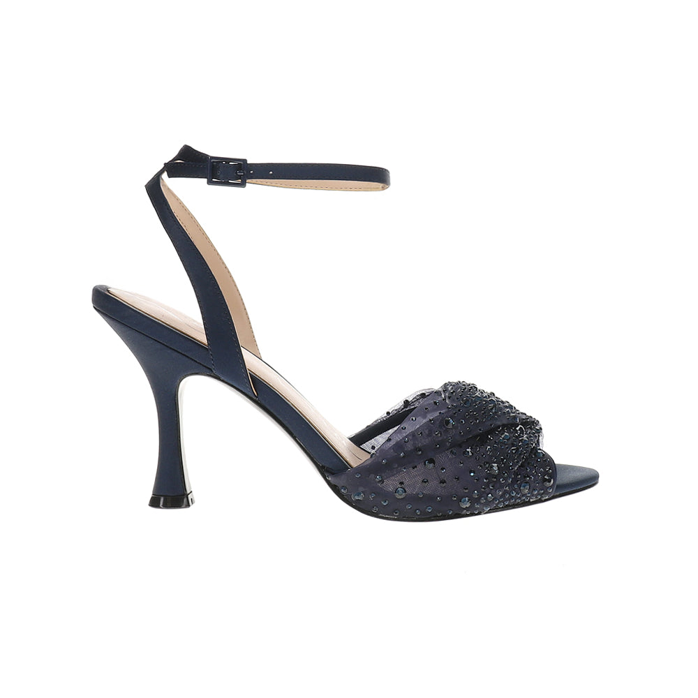 navy blue dress sandals for women Womens Vida Blue Ankle Strap High-Heel Sandals