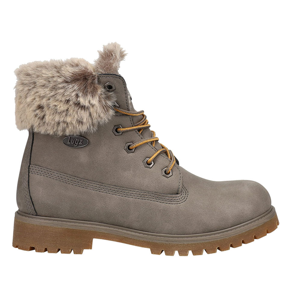 Shop Grey Womens Lugz Convoy Faux Fur Lace Up Boots Shoebacca
