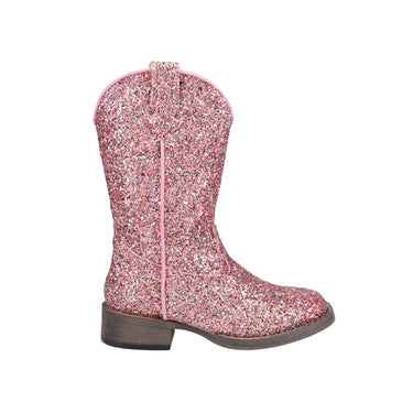 Shop Pink Girls Roper Glitter Galore Square Toe Cowboy Boots