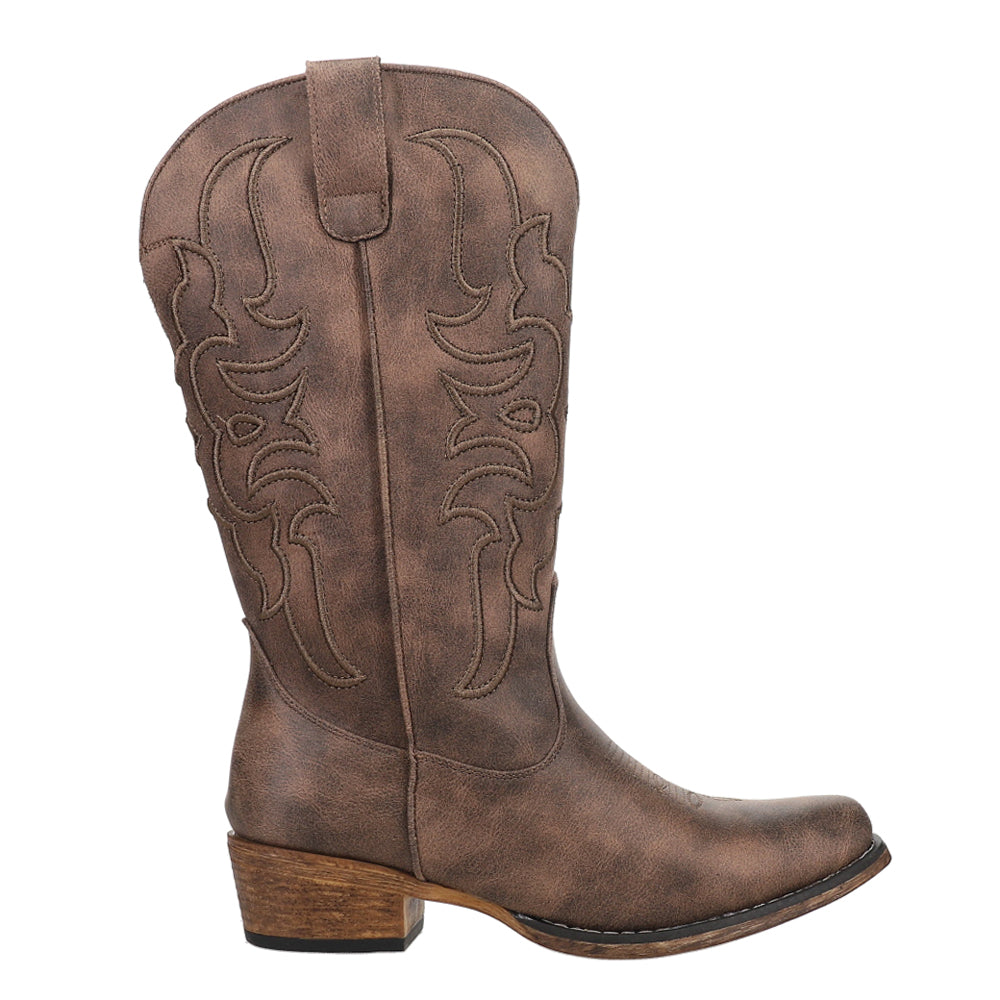 Shop Brown Womens Roper Riley Cord Snip Toe Cowboy Boots – Shoebacca
