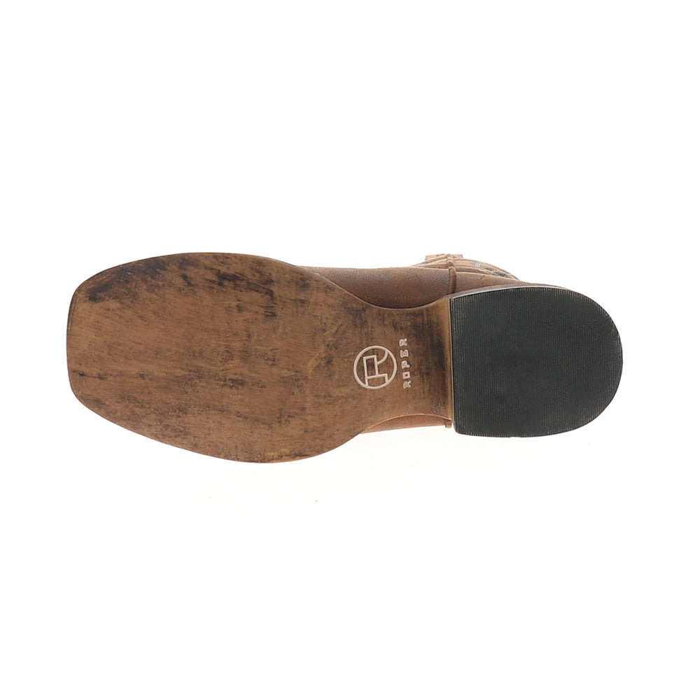 Shop Brown Womens Loretta Embroidered Square Toe Pull On Cowboy