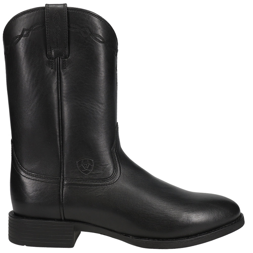 Shop Black Mens Ariat Heritage Round Toe Cowboy Boots – Shoebacca