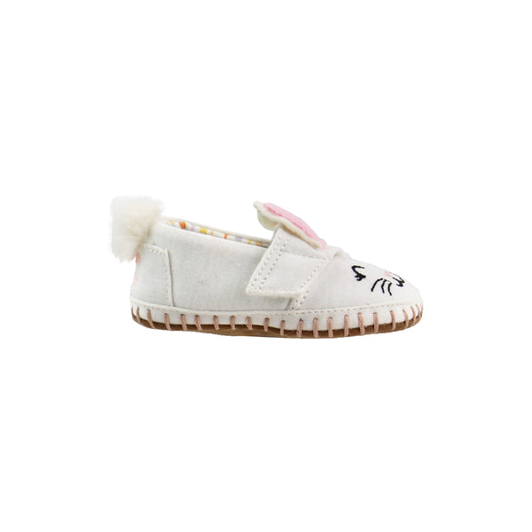 Shop White Girls TOMS Crib Alpargata Slip On Shoes (Infant
