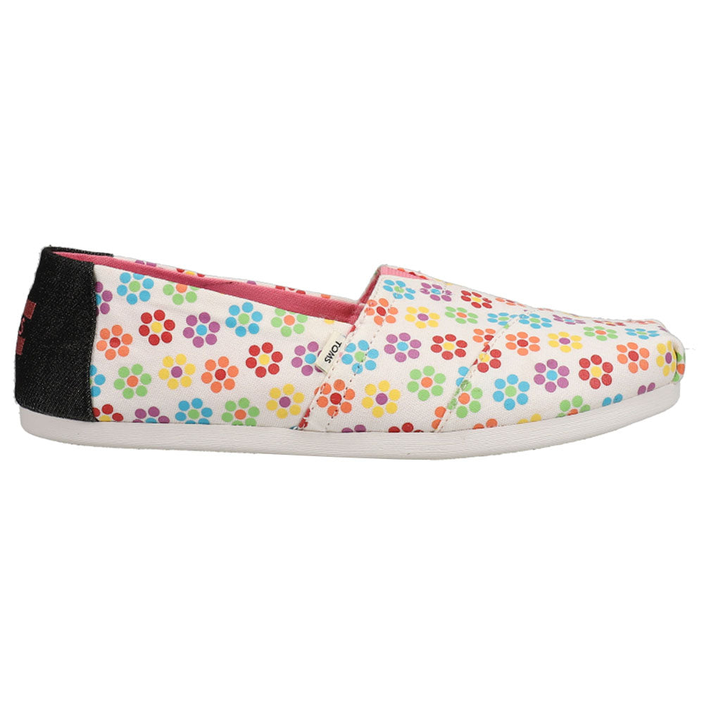 Shop Off White Womens TOMS Alpargata Floral Slip On Flats â Shoebacca