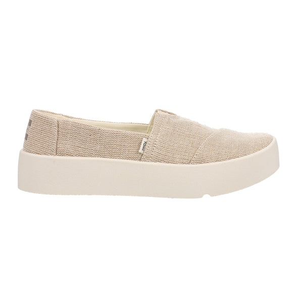 Shop Beige Womens TOMS Verona Heritage Platform Slip On Sneakers
