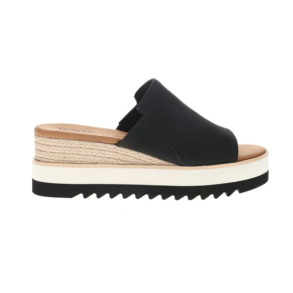 Shop Black Womens Diana Mule Platform Wedge Espadrille Sandals
