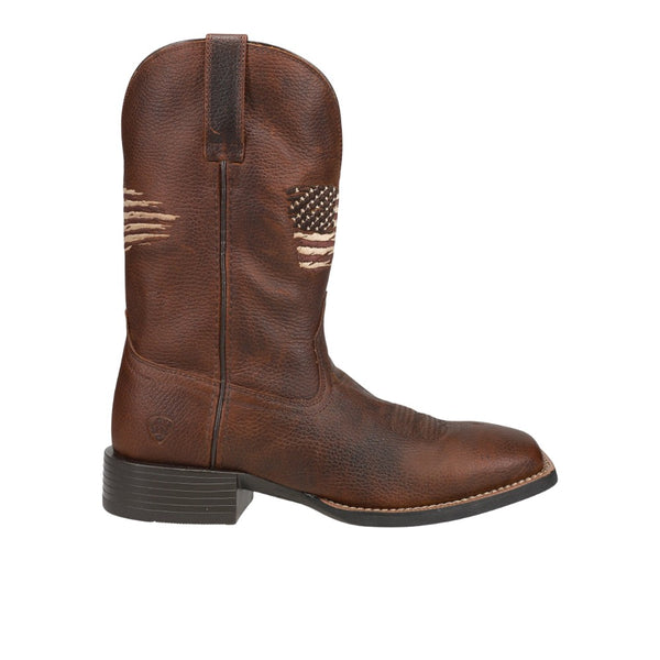Shop Brown Mens Ariat Sport All Country Patriotic Square Toe Pull
