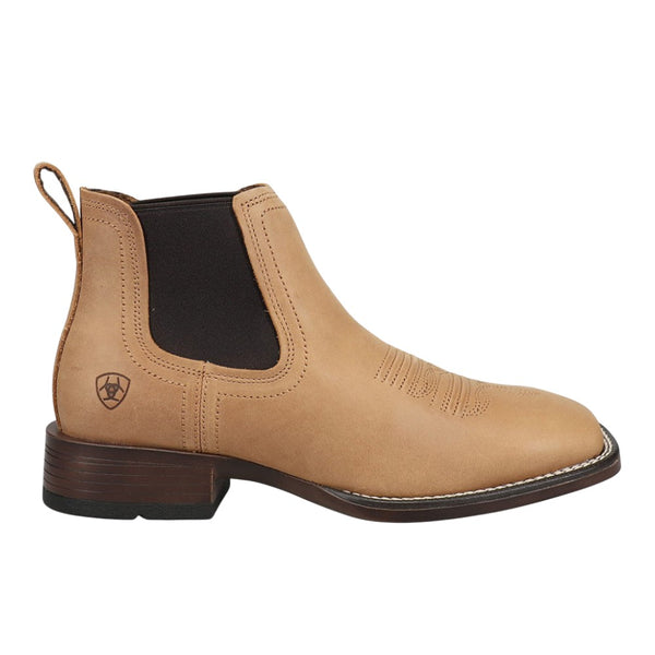 Shop Beige Mens Ariat Booker Ultra Embroidered Square Toe  display picture 1