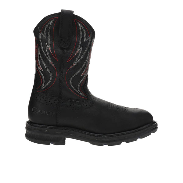 Shop Black Mens Ariat Sierra 10 Inch Slip Resistant Wide  display picture 1