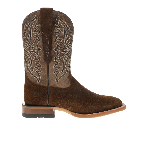 Shop Brown Mens Walker Embroidered Square Toe Pull On Cowboy  display picture 3