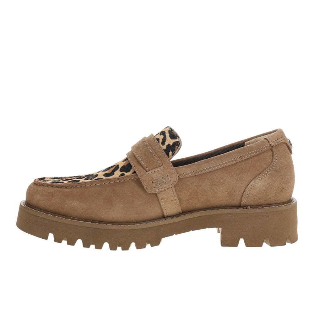 (取寄) アリアット レディース ストラットフォード ラグ ローファー Ariat women Stratford Lug Loafer Tan Suede Shop Brown Womens Stratford Leopard Lug Sole Slip On Loafers