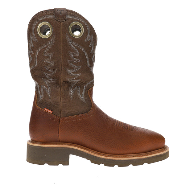 Durango Steel Toe Rubber Bottom Cowboy Boots Shop Brown Mens