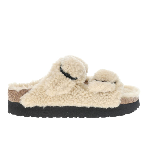 Shop Off White Womens Arizona Big Buckle Shearling Footbed Sandals