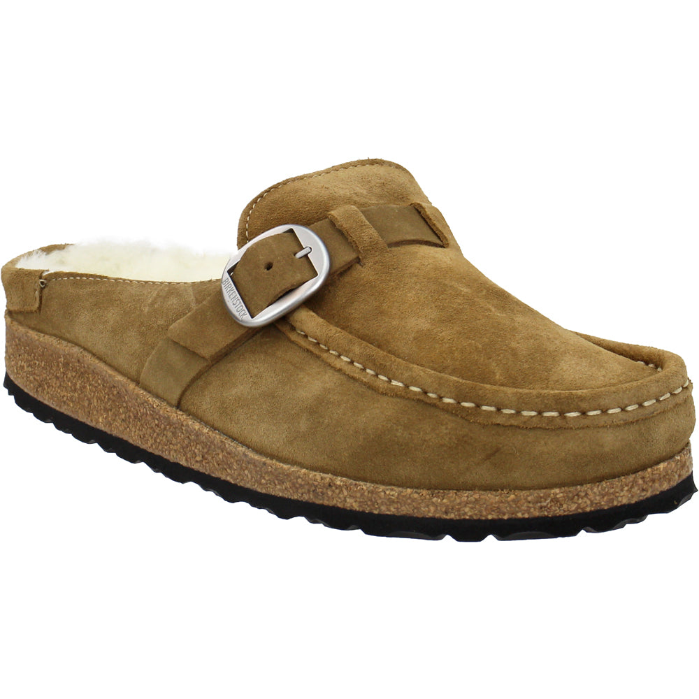 Shop Brown Womens BIRKENSTOCK Buckley Shearling Mule Clogs Shoebacca