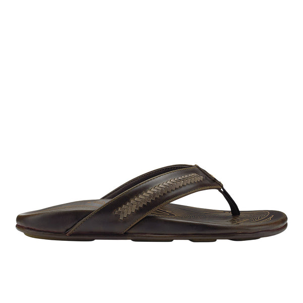 OluKai Mea Ola Sandals Leather
Flip Flops Thongs Brown Mens 12 Olukai Mea Ola Sandals Mens Size 12 Tan Dark Java Leather  main image 4