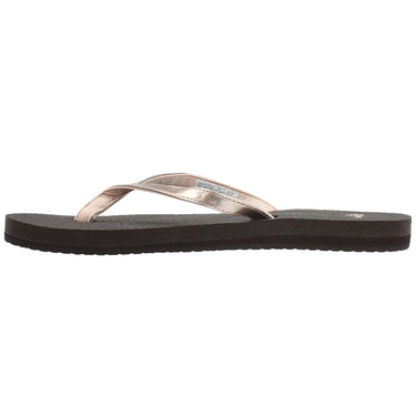 Shop Gold Womens Sanuk Yoga Spree Metallic Flip Flops – Shoebacca