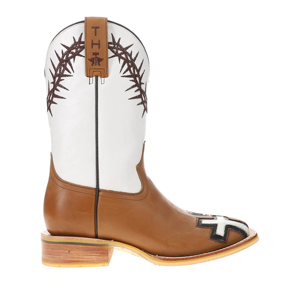 Shop Brown, White Mens Between Two Thieves Square Pull On Cowboy