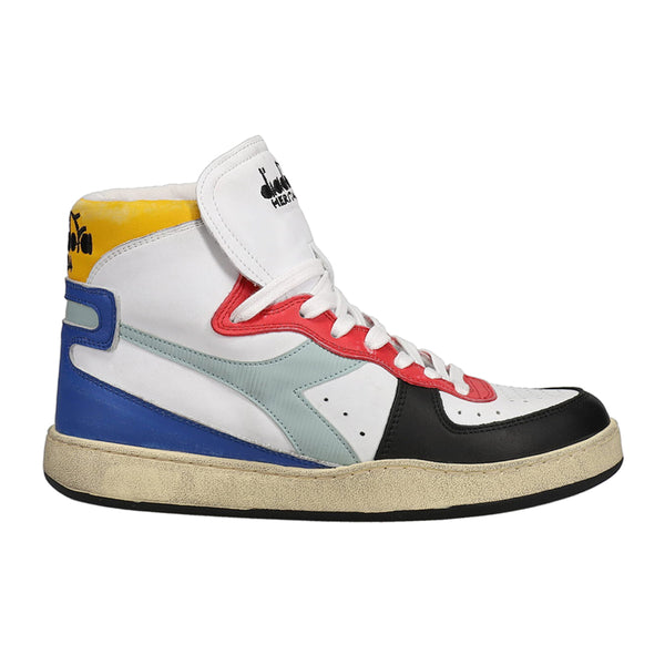 Shop White Mens Diadora Mi Basket Used High Top Sneakers – Shoebacca