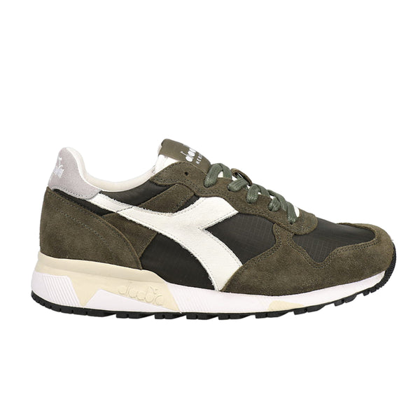 Shop Green Mens Diadora Trident 90 Ripstop Lace Up Sneakers